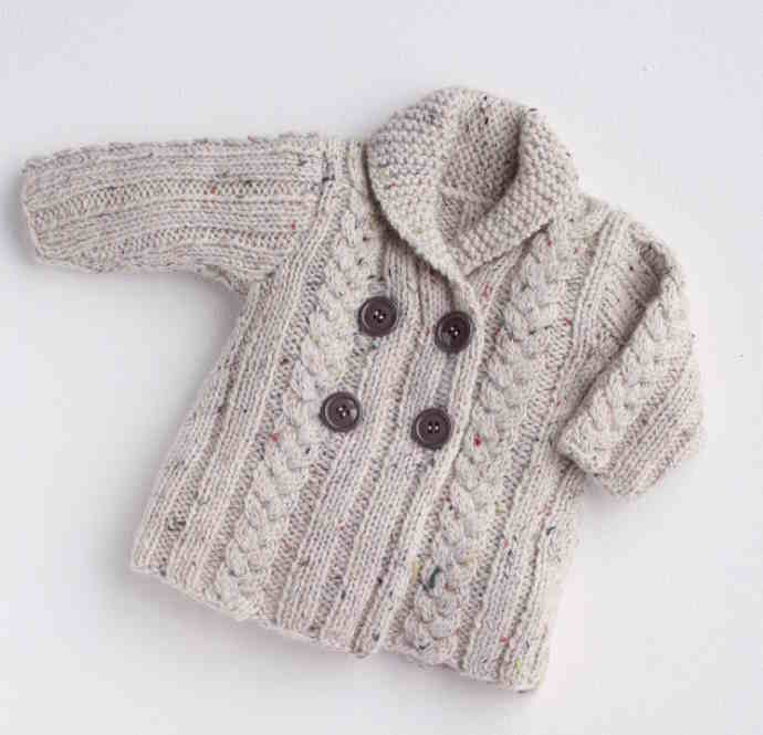 Fantasy Rib & Cable Cardigan vintage 3/2 rib and cable cardigan with shawl collar