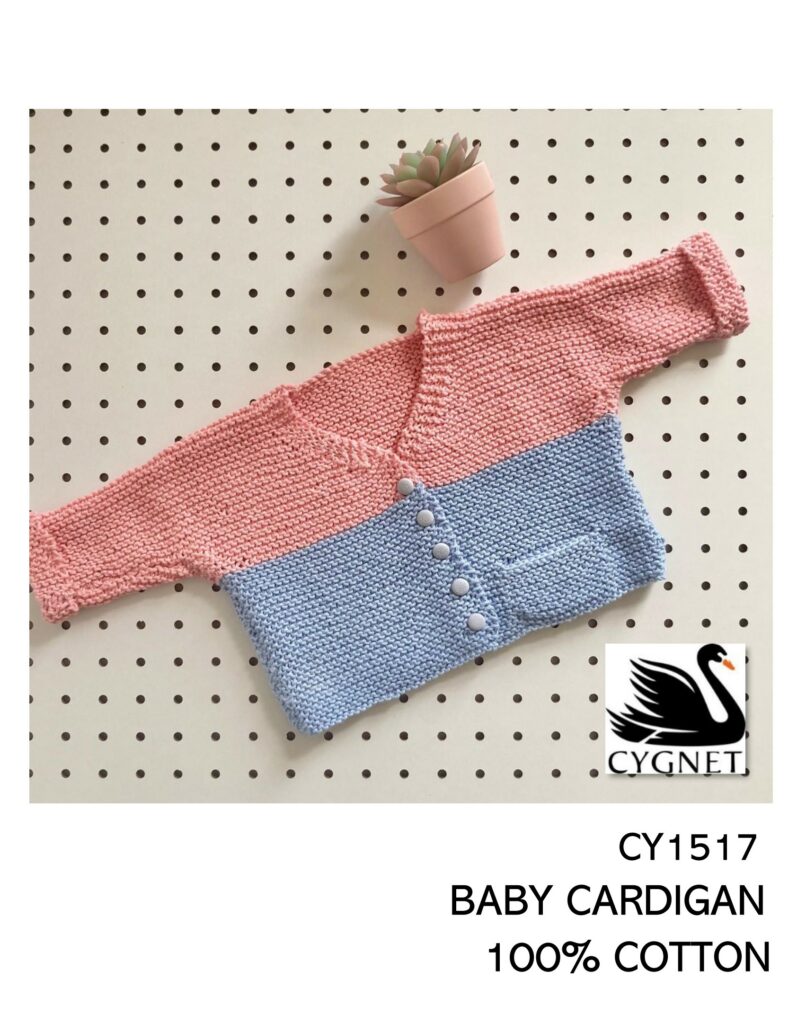 beginner garter stitch baby cardigan