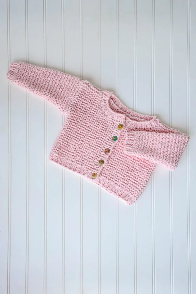 free baby cardigan knitting patterns easy garter stitch