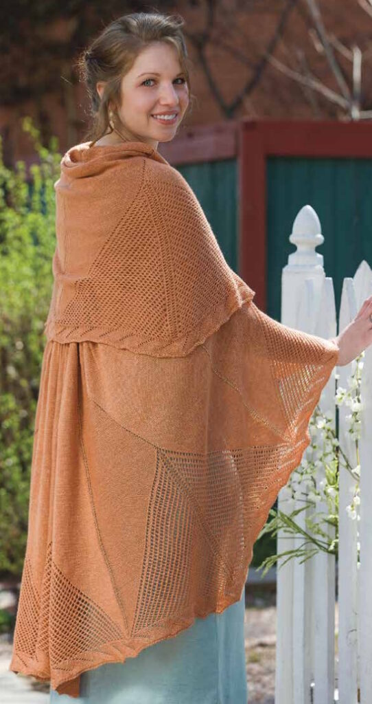 Free rose shawl knitting pattern