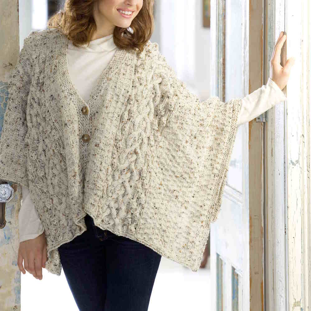 free knitting pattern for an aran shawla