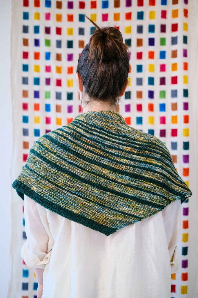free knitting pattern for an asymmetrical garter stitch shawl