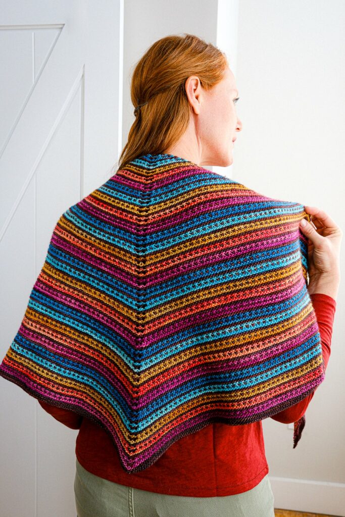 free slip stitch shawl knitting pattern