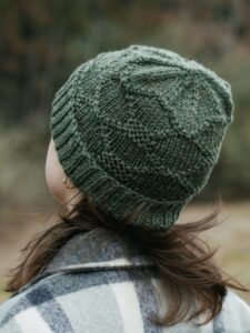 Free Knitting Pattern for Diamond Motif Beanie