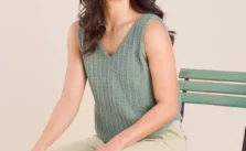 Free Knitting Pattern for a Patons Linen Tank Top