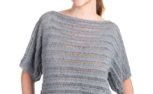 Free Knitting Pattern for an Oversized Drop Stitch Top