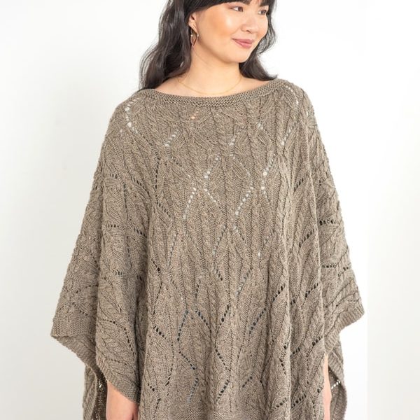 Free Cabled Poncho Knitting Pattern Colette