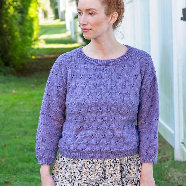 Free Knit Pattern for Flor a Lace Sweater