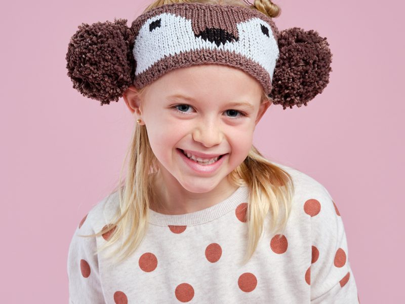 Free Kids Koala Headband Knitting Pattern