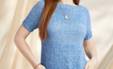 Free Knitting Pattern for a Twisted Rib Tee