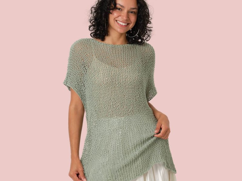 Free Pattern for a Beginner Loose Knit Top
