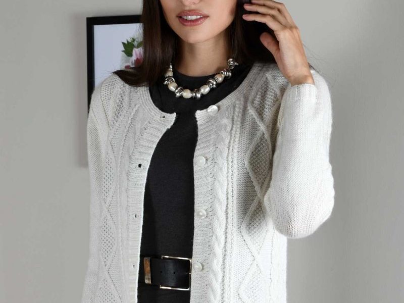 Free Cabled Cardigan Knit Pattern Prestige – Candid Elegance