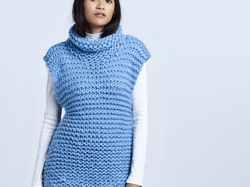 Free Knitting Pattern for a Chunky Vest Tunic