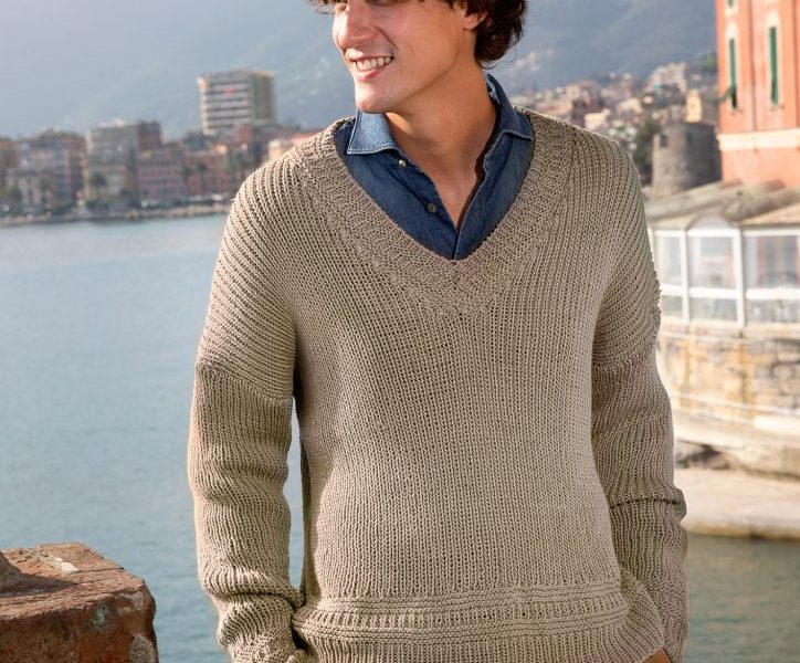 Free Knitting Pattern for a Men’s Pullover Myrtus