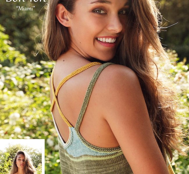 Free Knitting Pattern for a Miami Top For Women