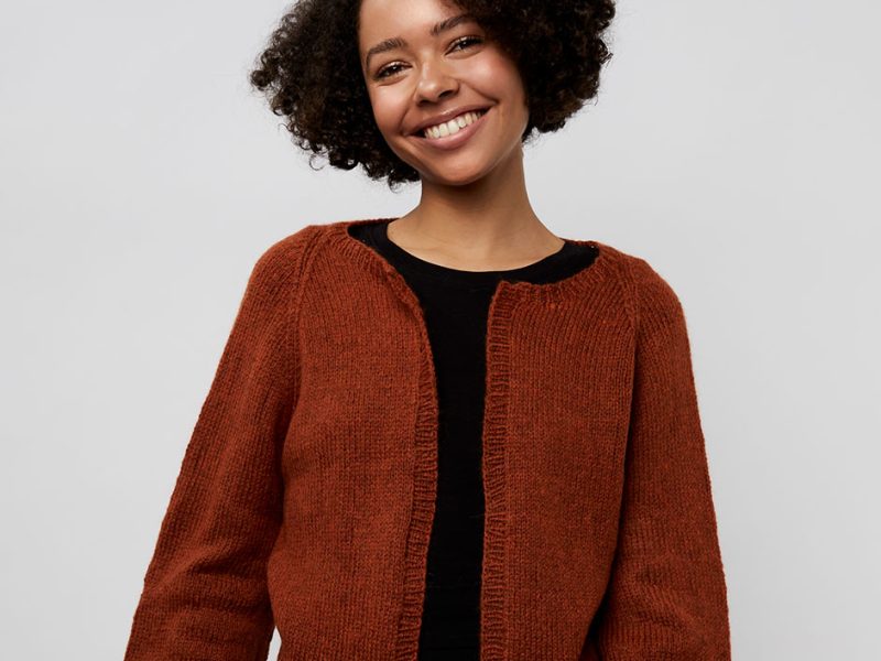 Free Knitting Pattern for a The Wind Cries Merino Cropped Cardigan