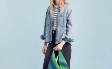 Free Knitting Pattern for an Easy Angles Tote Bag
