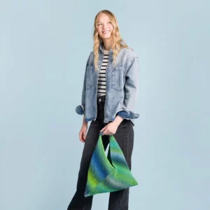 Free Knitting Pattern for an Easy Angles Tote Bag