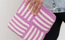 Knit Take A Turn Zippered Pouch Free Pattern