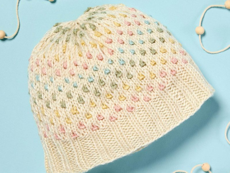 Free Knitting Pattern for a Frosted Gumdrop Hat
