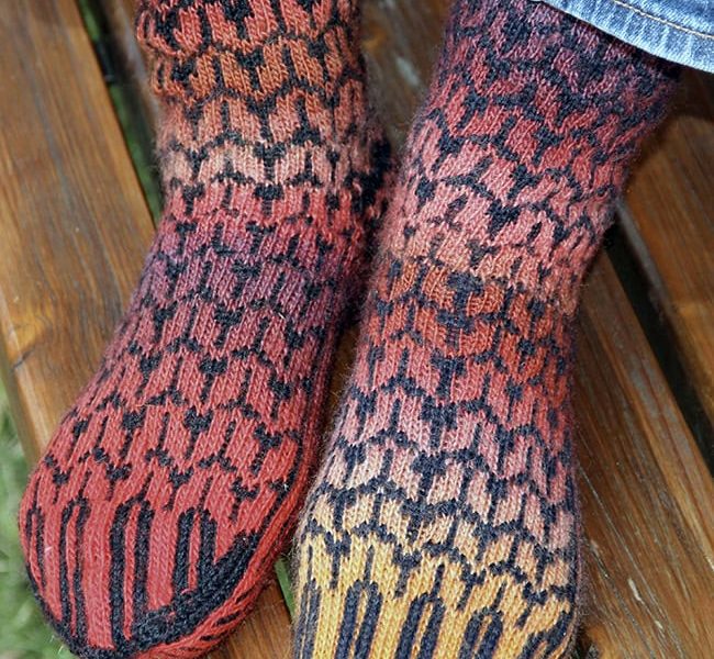 Free Knitting Pattern for Think Big Colorwork Chunky Socks