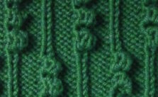 Free Alternate Striped Bobble Knitting Stitch