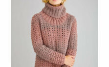 Free Knit Pattern Rowan – Lune Womens Poloneck Sweater