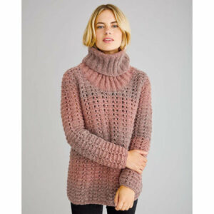 Free Knit Pattern Rowan - Lune Womens Poloneck Sweater