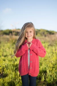 Free Knitting Pattern for Kiddies Cable Cardigan