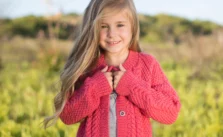 Free Knitting Pattern for Kiddies Cable Cardigan