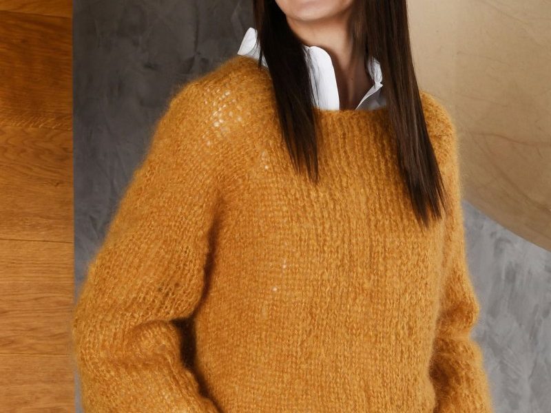 Free Knitting Pattern for Wool Mohair – Soft Jumper