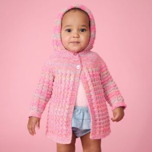 Free Knitting Pattern for a Baby's Hooded Coat