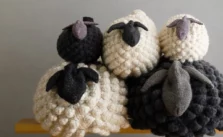 Free Knitting Pattern for a Bobble Sheep Pillow