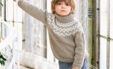 Free Knitting Pattern for a Boy’s High Neck Sweater