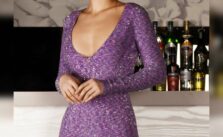 Free Knitting Pattern for a Close-fitting Dress