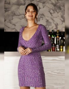 Free Knitting Pattern for a Close-fitting Dress
