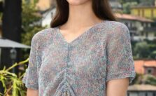 Free Knitting Pattern for a Cropped Draped Top