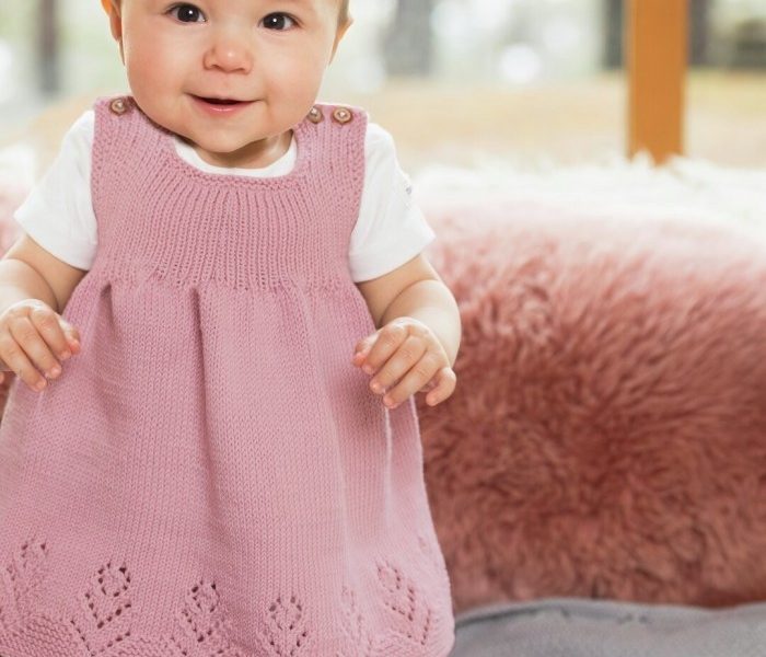 Free Knitting Pattern for a Meadowflower Dress and Beanie