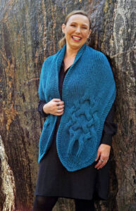 Free Knitting Pattern for a Palindrome Cabled Wrap