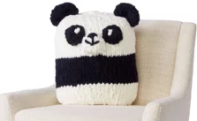 Free Knitting Pattern for a Panda Pillow