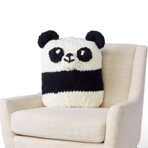 Free Knitting Pattern for a Panda Pillow