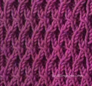 Free Knitting Pattern for a Woven Twist