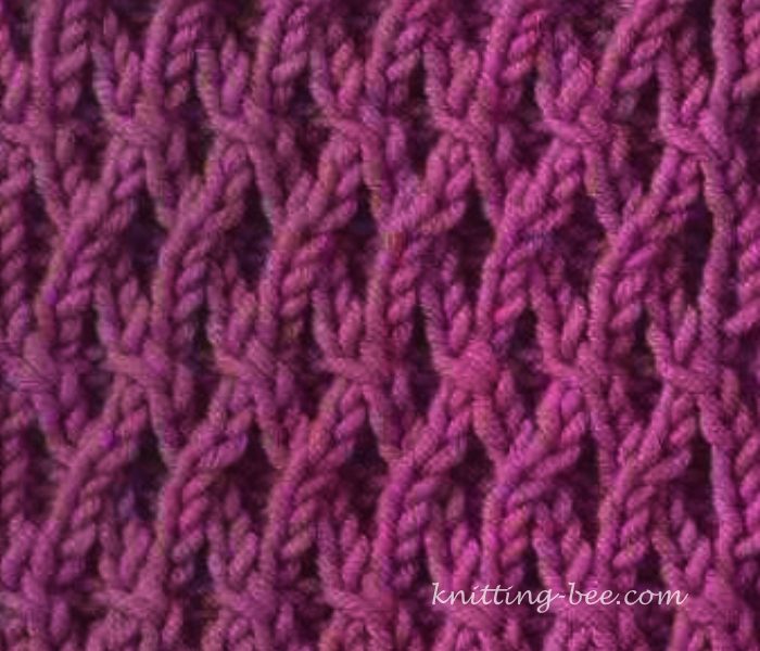 Free Knitting Pattern for a Woven Twist