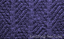 Free Knitting Stitch Leaf Rib