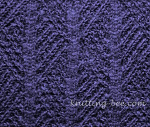 Free Knitting Stitch Leaf Rib