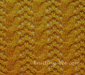 Free Knitting Stith for a Lace Cable