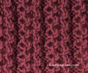 Open Chain Ribbing free Knitting Stitch