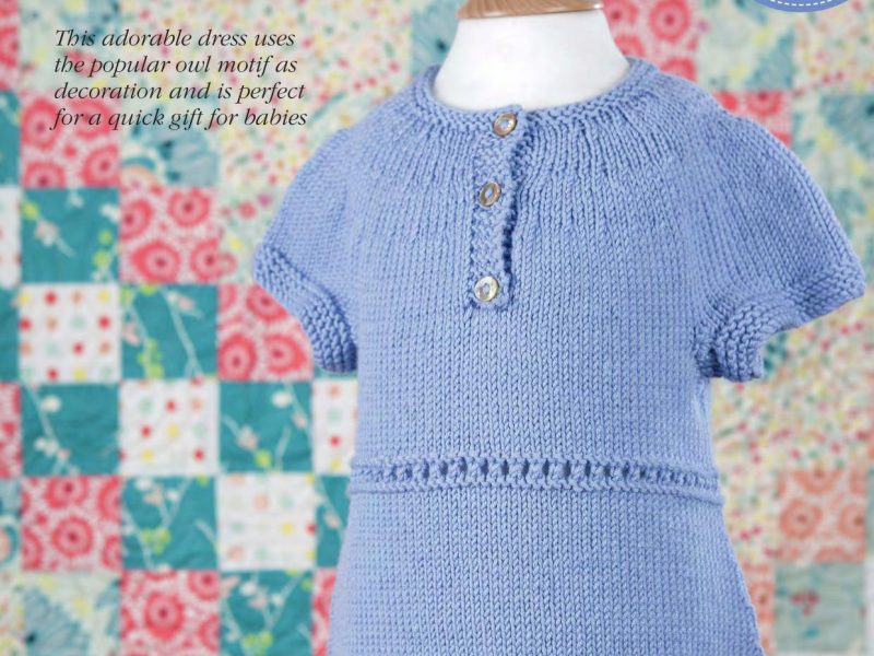 Owl Baby Dress Free Knitting Pattern