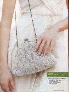 Vintage Glamour Clutch Knitting Pattern