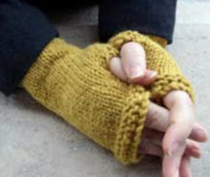 Winter Sunshine Mitts Free Knitting Pattern